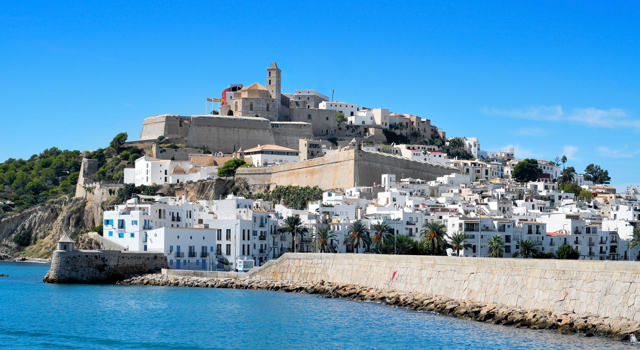 Vista Panoramica Barrio de Sa Penya y la Marina, Ibiza ciudad