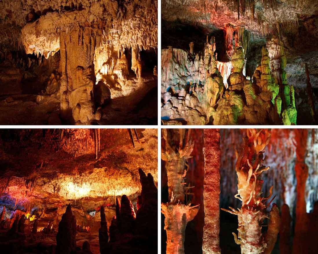 Interior de las Cuevas del Drach en Porto Cristo