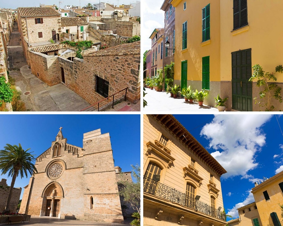 Imprescindibles de Mallorca casas del casco antiguo de Alcudia en Mallorca