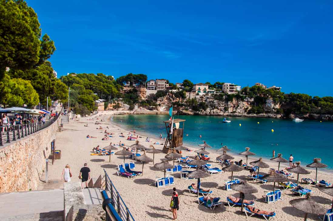playa de Porto Cristo en Manacor isla de Mallorca