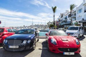 Luxury cars in Marbella, Puerto Banus