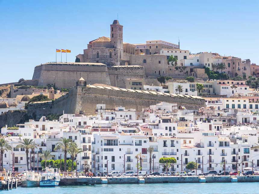 Panoramic view over Marina-quarter-in-Ibiza-old-town