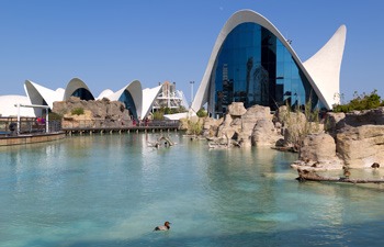 Spectacular buidings in the City of Arts and science of Valencia II