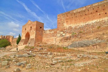Sagunto castle old walls