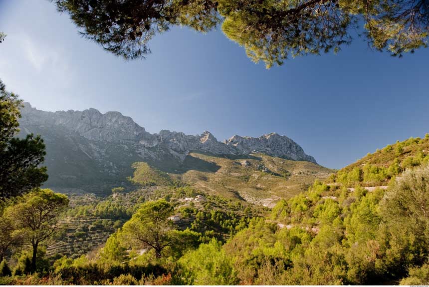 Beautifull landscape in Sierra de Bernia Natural Park
