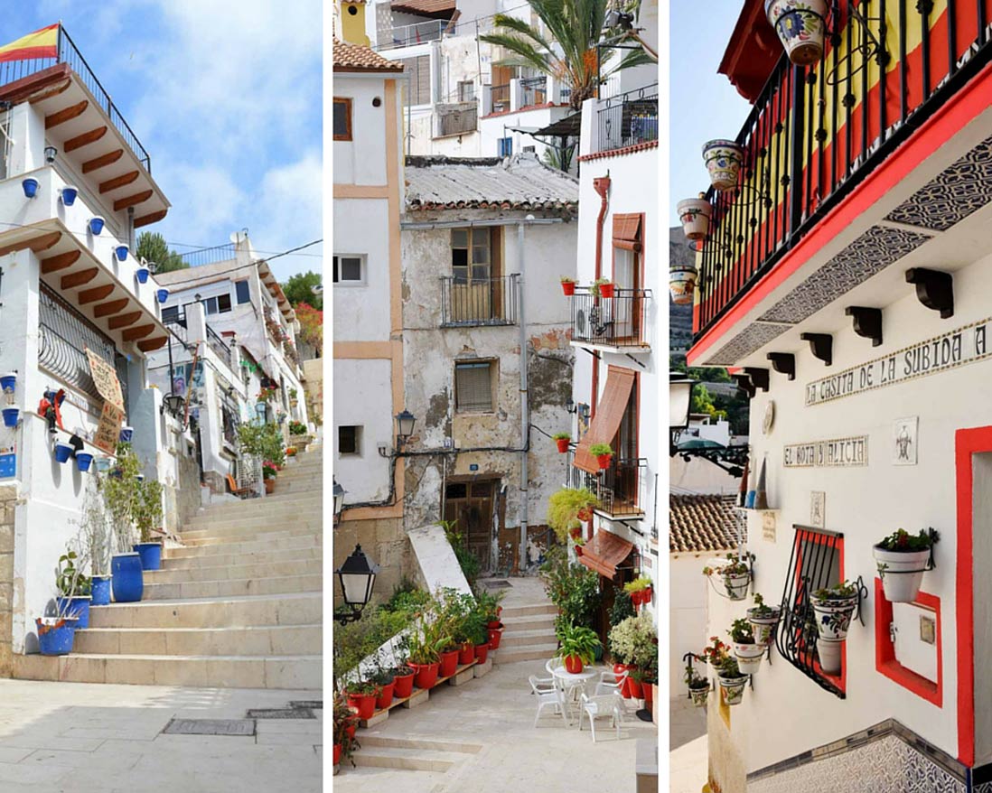 The Popular streets of Santa Cruz quarter Alicante