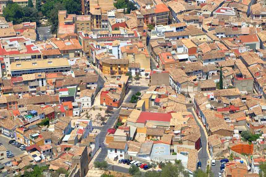 Xativa old town aereal view II