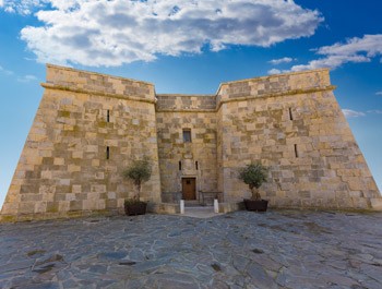 Moraira castle Frontal façade and walls