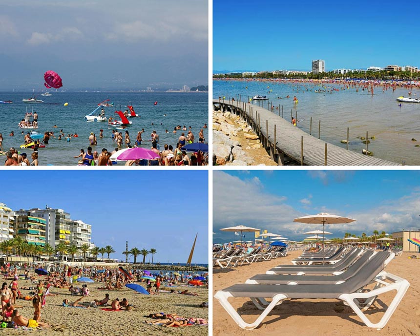 Beautifull pictures of Salou beach photo collage
